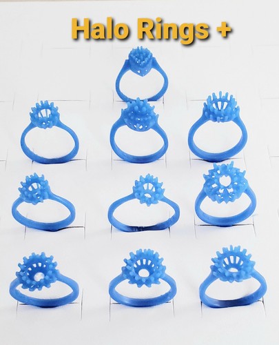 Halo multi stone - 10, rings