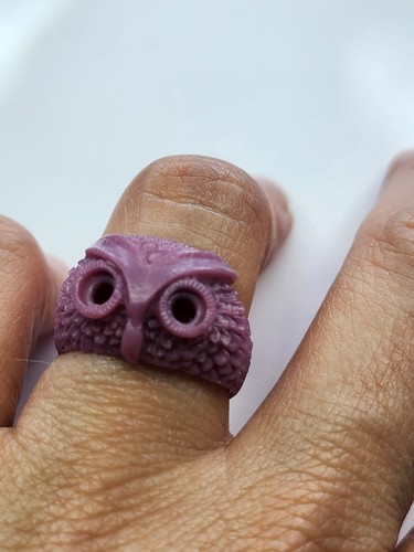 Vintage owl ring wax pattern - wax,