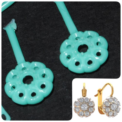 Pair earring wax patterns - pair,