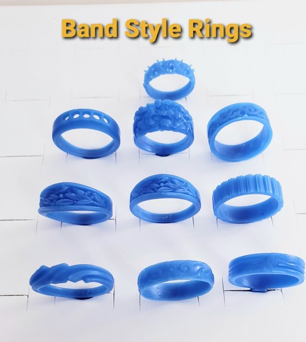 Band style rings - 10, rings.