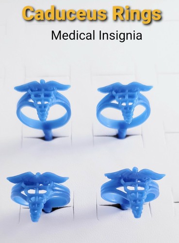 Lot caduceus rings - of,