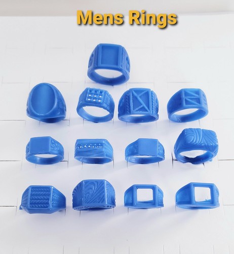 Wax pattern mens rings - 13,